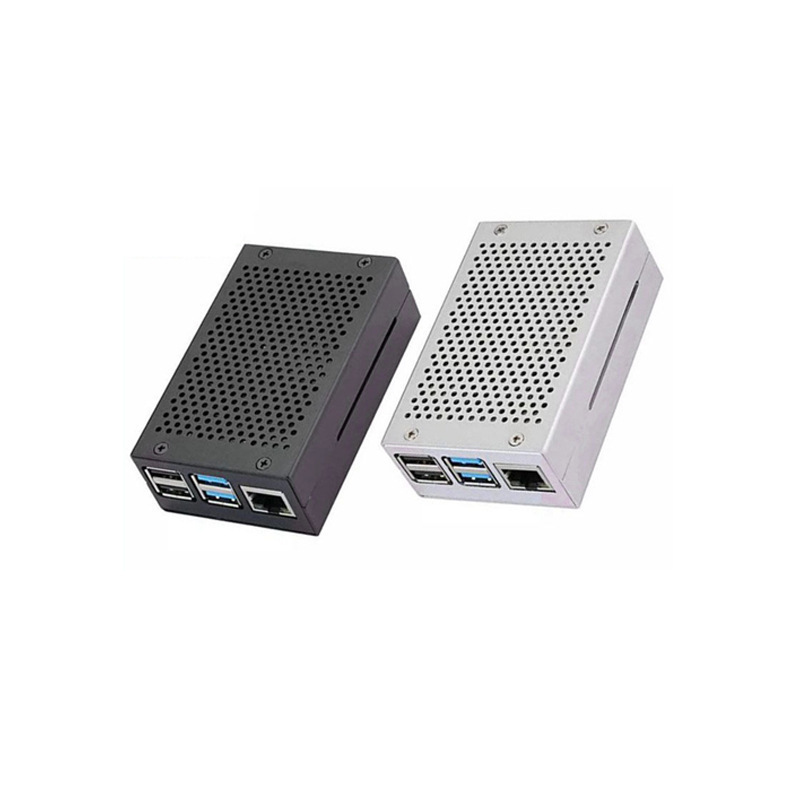 树莓派4B 散热外壳 金属4代B壳 Raspberry pi 4主板铝合金保护壳