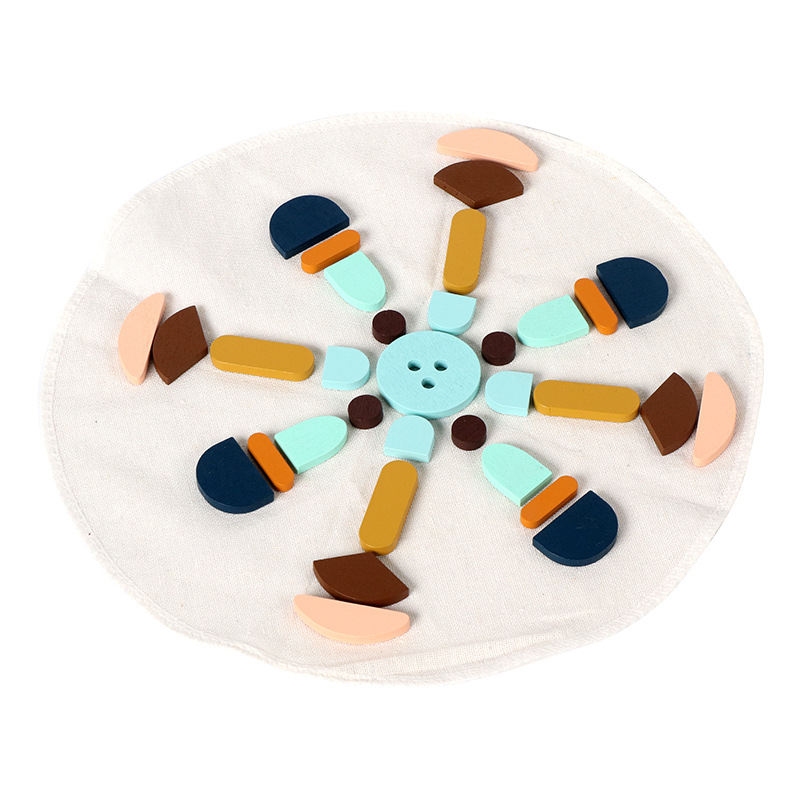 Nuevos productos transfronterizos venta caliente rompecabezas para niños juego de rompecabezas geométrico combinación de bloques de construcción de madera juguete color forma cognitiva