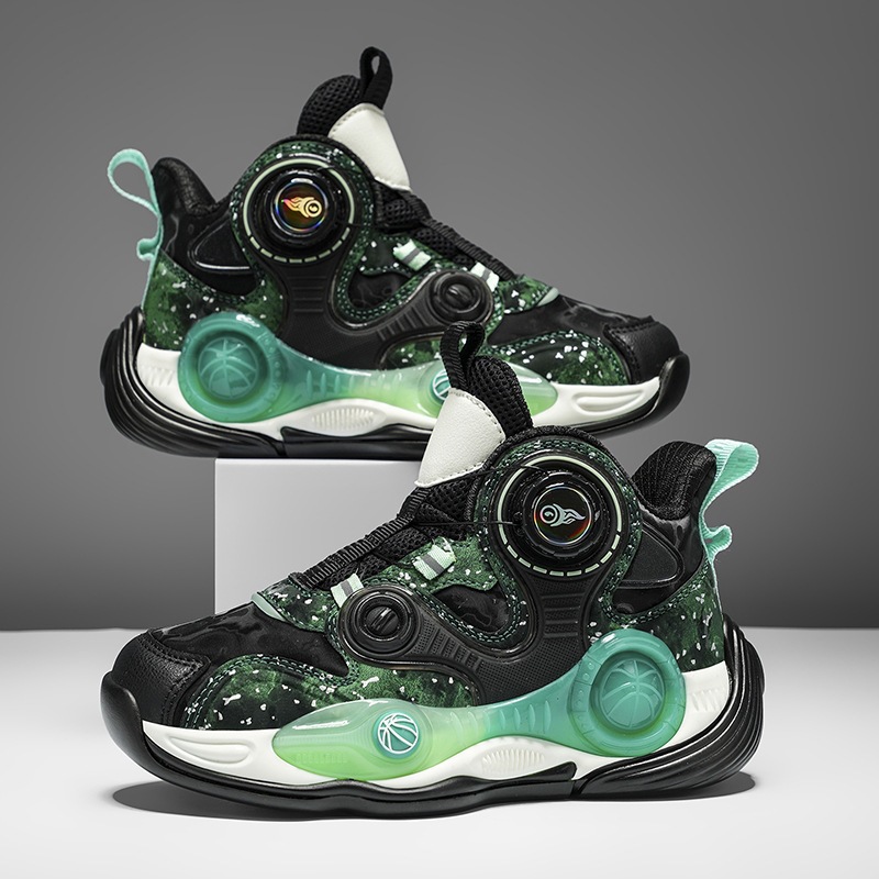 Zapatos de baloncesto para niños 2025 nuevo otoño invierno cuero zapatos de corrida para niños entrenamiento antideslizante amortiguación