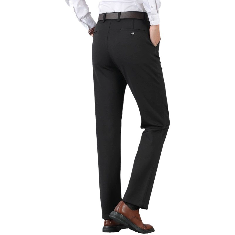 Трансграничные специальные летние тонкие ледяные шелковые мужские брюки среднего возраста длинные брюки эластичные папы брюки среднего и пожилого возраста повседневные брюки