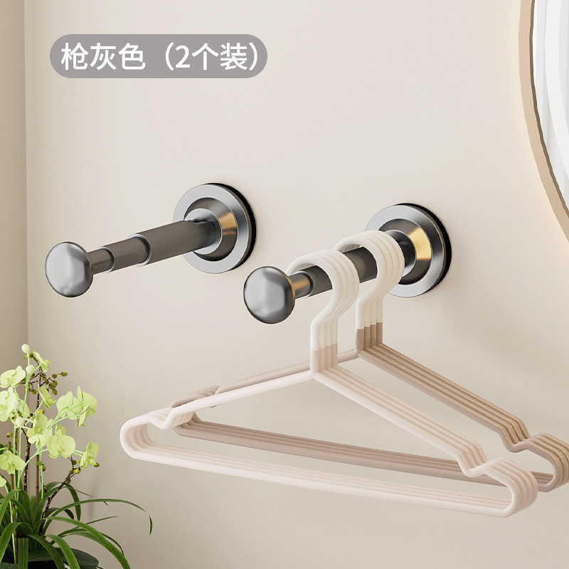 吸盤ハンガー収納神器穴なしベランダ壁掛け多機能整理ラック家庭用ハンガー伸縮ハンガー|undefined