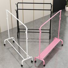 简易晾衣架落地折叠卧室单杆室内晾衣杆挂衣架阳台晒衣服架子家用