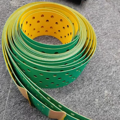 Avtomobil ötürücü kəmərləri belt, yellow-green rubber flat - punching-and-customization