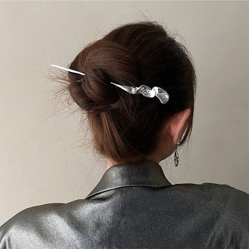 New tassel hairpin, new Chinese style high-end metal hairpin, simple ancient style one-word hairpin, retro hairpin wholesale