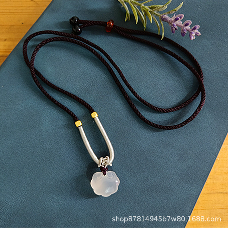 깊은 커피 로프가있는 작은 Ruyi 잠금 장치 (너비 16 및 높이 13mm)