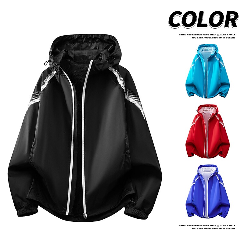 2026 New Sports Outdoor Windbreaker Football Training Clothing Windproof Waterproof Sun Protection Men's and Women's Sports Jackets Wholesale
