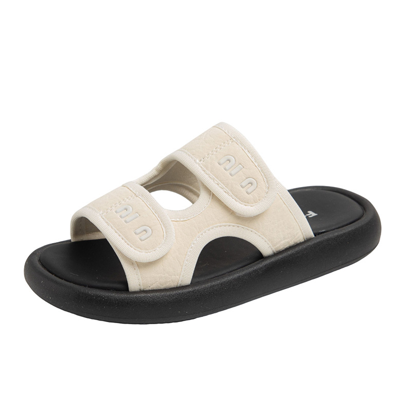 Mädchen-Sandalen mit Klettverschluss zum Hineinschlüpfen, offene Zehen, lässige Strandschuhe, neuer Sommerstil, vielseitiges und bequemes Schuhwerk_voghion.com