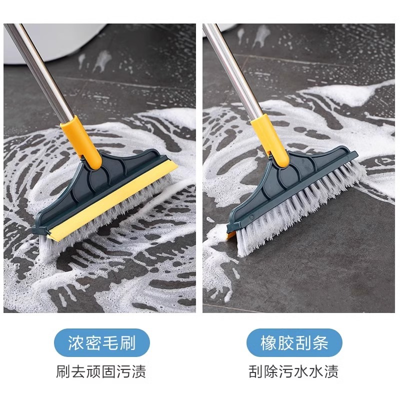 cepillo de piso de baño cepillo de mango largo cepillo de piso de baño cepillo de azulejos de limpieza de pared de baño cepillo de espacio sin esquina muerta