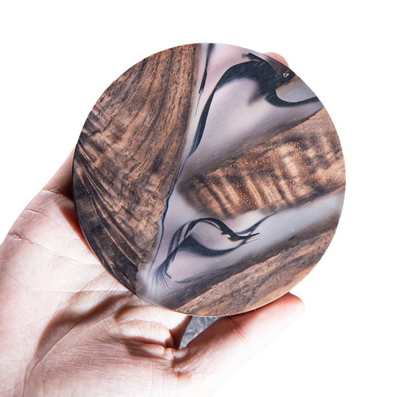 Taza de té de madera de nuez almohadilla aislante de madera creativa kung fu accesorios de té plato de té