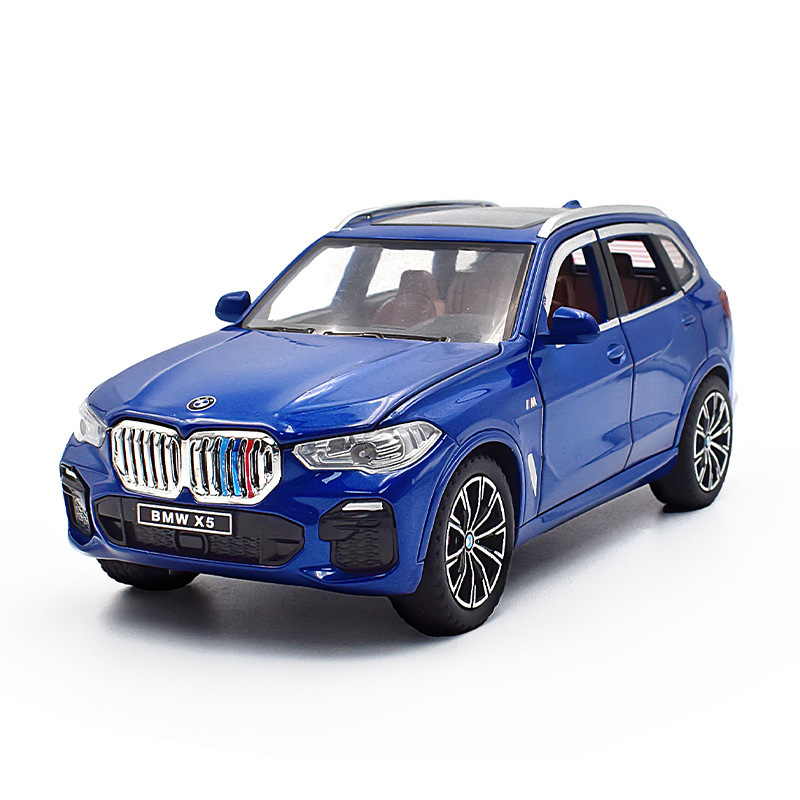 1:24X5 simulation alloy Model pull back sound and light six-door boy toy car boutique ornaments wholesale