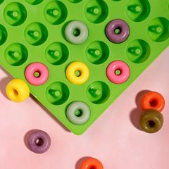 Cross-border silicone 48-piece mini donut chocolate molds QQ candy rubber candy candy mold factory wholesale