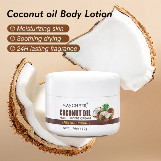 MAYCHEER Coconut Oil Body Cream Moisturizing Hydrating Relieving Chicken Skin Lasting Fragrance Cross-border Foreign Trade