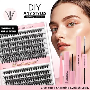 DIY segmented false eyelashes 12 rows of large capacity suit false eyelashes 30D40D combination hot melt false eyelashes set
