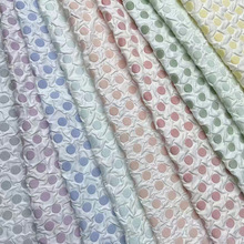 2025新款3D立体压花压皱面料连衣裙童装上衣箱包跨境外贸布料现货