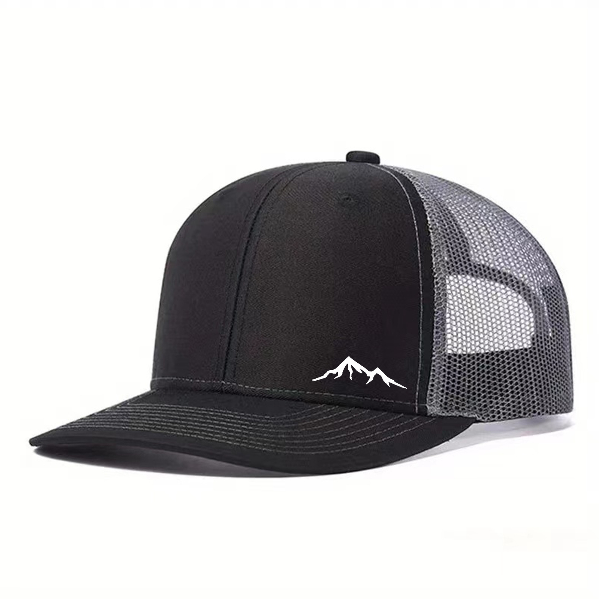 Baseball Cap Snow Mountain Style Flat Brim Richardson Trucker Hat_voghion.com