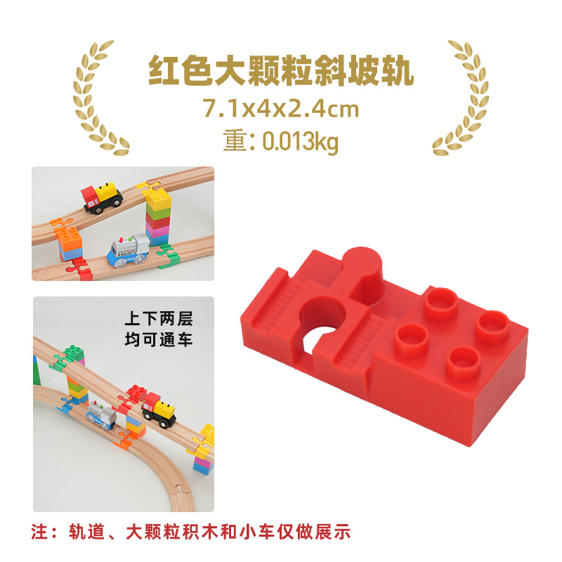 Riel de pendiente de partículas grandes rojo