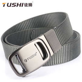 新款无牙自动扣皮带厂家尼龙帆布腰带 户外休闲透气腰带现货批发