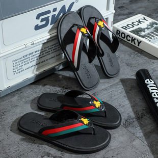 Flip-flops Men's Trendy Summer 2024 New Men's Sandals Korean Style Trendyy Stylish Fashion Slippers Non-slip Outer Wear