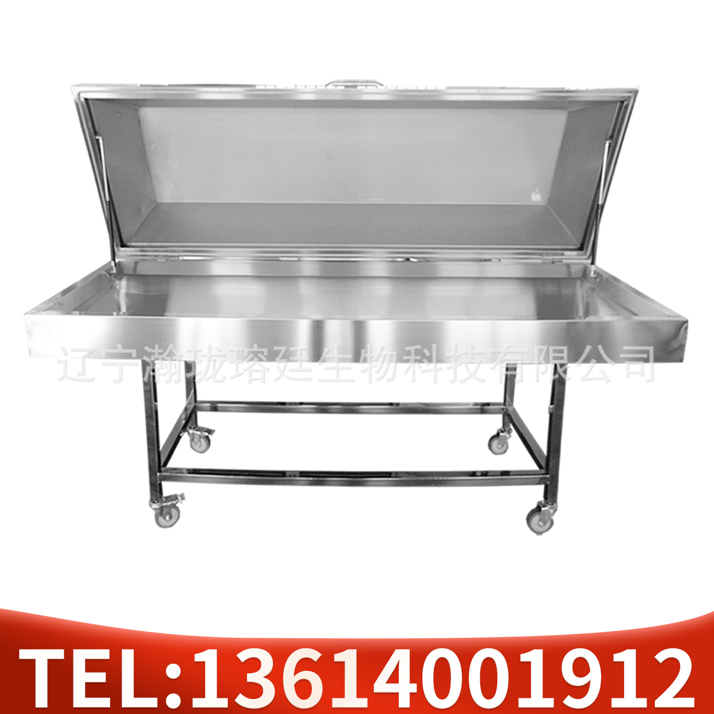 工厂不锈钢材运尸车 太平间解剖室用尸体转运车 可移动尸体推车