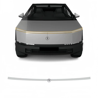 Car paint protective film – Special TPU Bright Black - headlight-tpu-transparent-protective-film-tesla-cybertruck