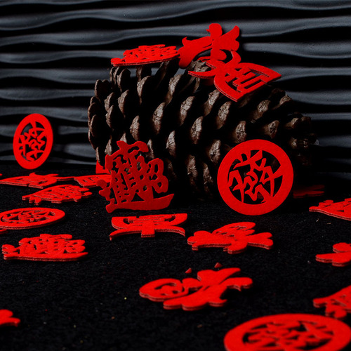 Hand-thrown mini small Fu character flower pot soil decoration pot plant green plant very small ultra small Fu character good fortune wealth luck tree