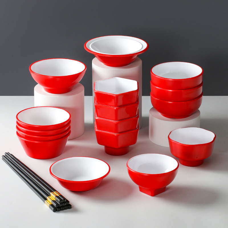 Two-color melamine tableware small bowl hot pot restaurant hotel…