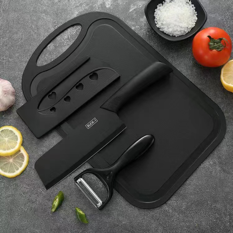 Three-piece set including cutting board [melon planer]