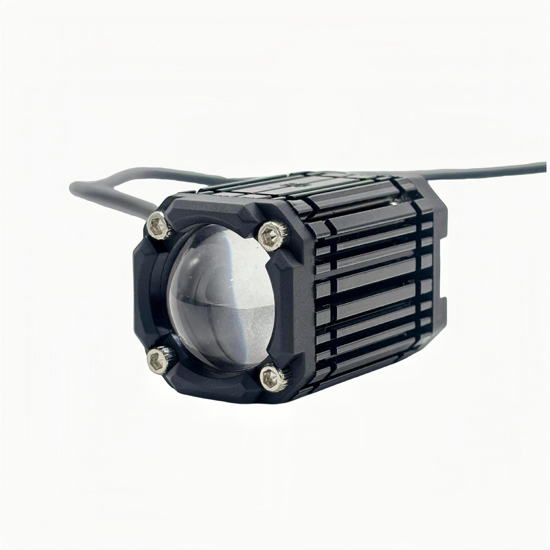 Cross-Border Motorcycle Spotlight Waterproof High-Brightness White and Yellow Light Motorcycle Headlight Square Steel Cannon Electric Vehicle High and Low Beam