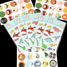 异形儿童贴贴纸爱心奖励儿童手帐立体滴胶贴纸定制卡通浮雕贴纸