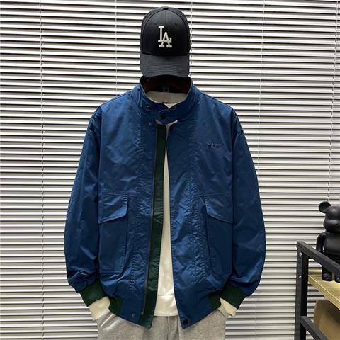 Primavera y otoño nuevo retro versátil chaqueta de piloto casual para hombres Marca de moda estilo japonés collar chaqueta de ropa de trabajo para hombres