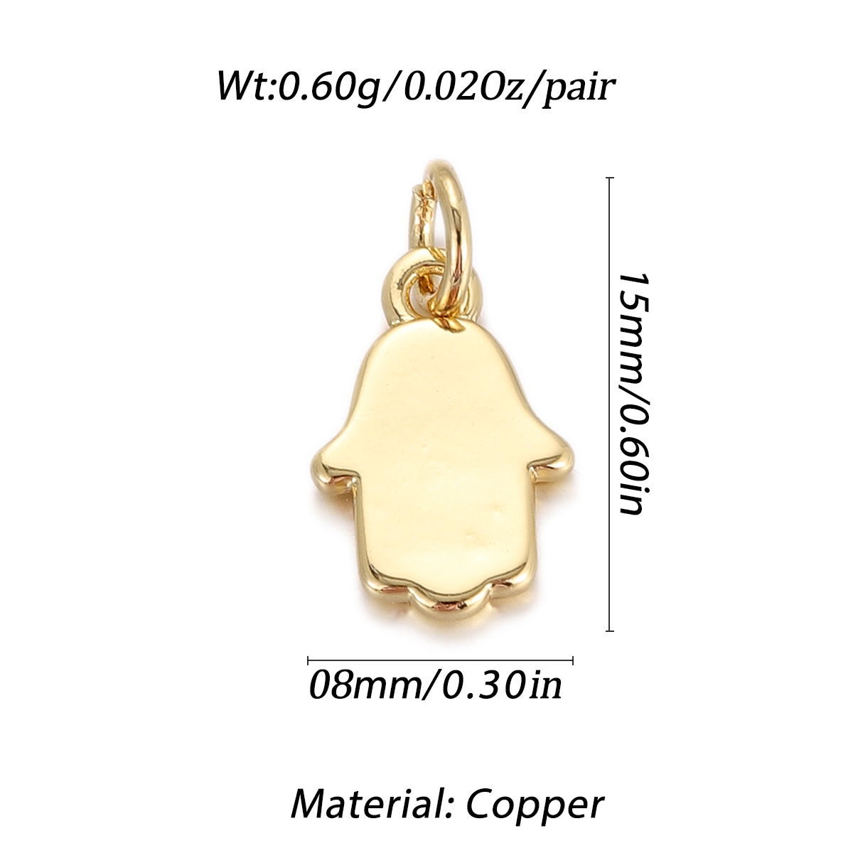 1g Weight Pendant Jewelry Making Type 9 * 15mm Jewelry Making Size DIY Ornament Accessories Classification 1 Piece Quantity Copper Material Devil's Eye, Hand Of Fatima Pattern All Seasons Season Polished Finish Plating Design Elegant, Vintage Style Style 1 Piece 9 * 15mm Copper Devil's Eye Hand Of Fatima Polished Pendant DIY Ornament Accessories 4