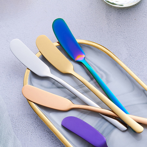 Korean Style 304 Stainless Steel Butter Knife Household Baking Utensil Butter Knife Cheese Knife Bread Jam Spreader