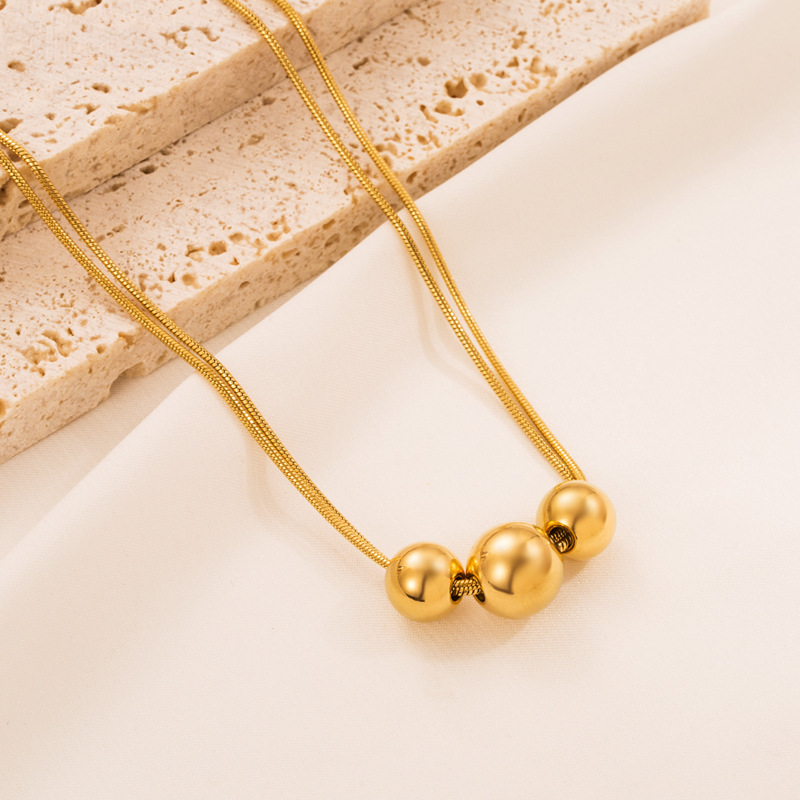 Fashion Fish Titanium Steel Plating Layered Necklaces 1 Piece