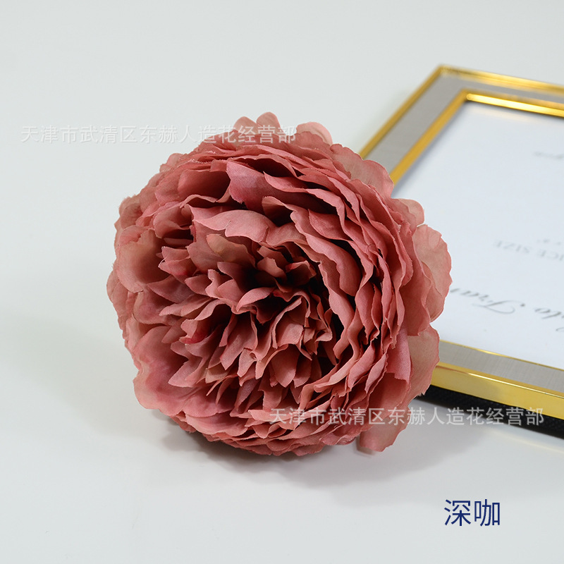 千層牡丹の花の直径12cm牡丹の絹布の造花の結婚祝いの花の壁のアーチの撮影の道具diyをシミュレーションします。|undefined