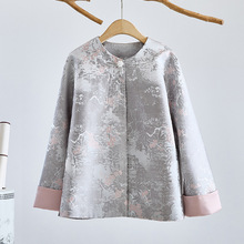 秋冬新品国风提花织锦外套改良中式上衣唐装汉服茶服百搭中式女装