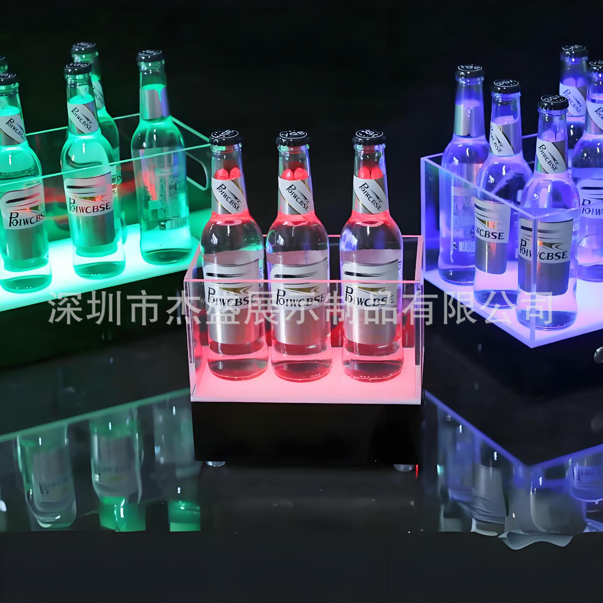 超大容量28L方形冰桶 亚克力发光冰桶 透明冰桶粘接工艺尺寸任定