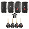 Toyota, modified folding car keys, 2 keys, 3 keys, 4 keys, remote control