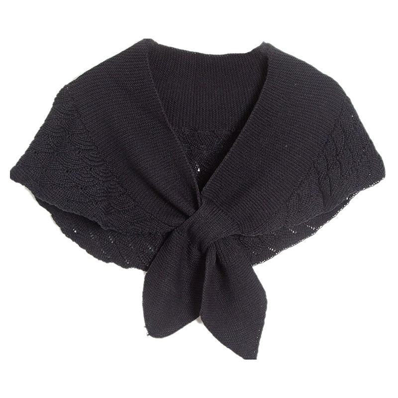 Knitted cloak, Korean style knitted shawl, soft acrylic/wool blend, 63 cm, multiple colors