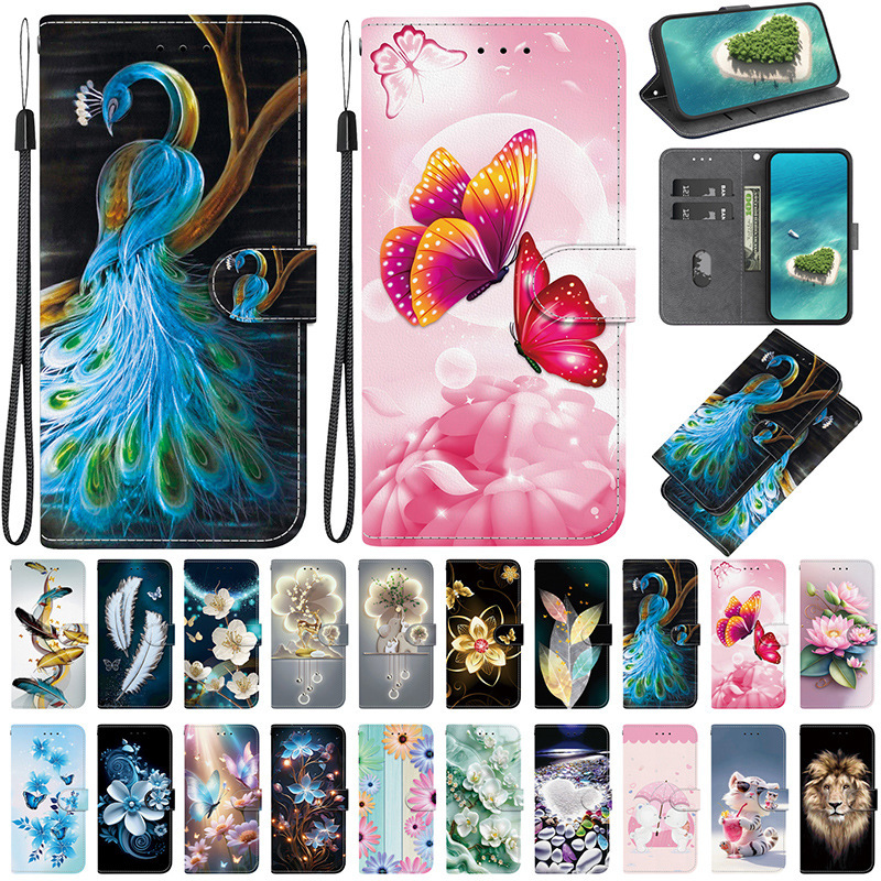 For Asus 9 Mobile Phone Case Asus Zenfone 9 Flip Protective Case Bracket Anti-drop Leather Case Material Shell