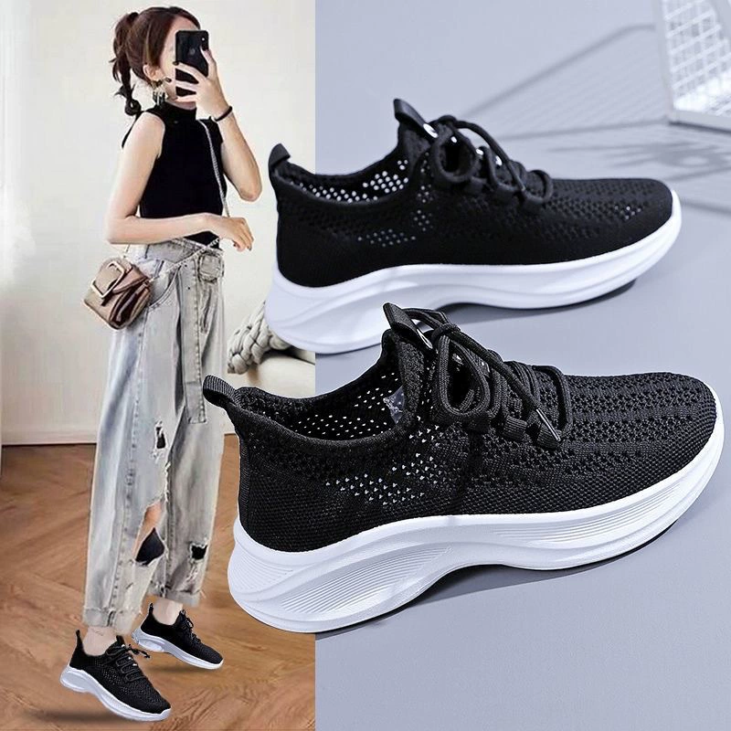 Старые пекинские тканевые туфли для женщин, тонкая сетка, спортивная сетчатая обувь среднего и пожилого возраста 2024 года, повседневная дышащая обувь для мам