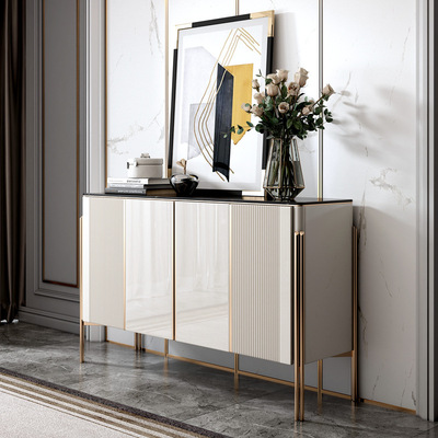 Italian design Marble Rock plate Sideboard Modern minimalist Entrance cabinet Paint Sideboard