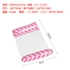 Two tubes of diagonal stripes in rose red