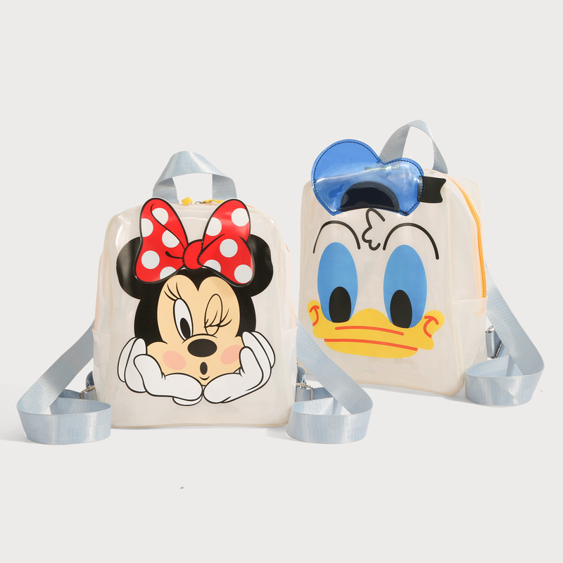 Cartoon Donald Duck Minnie Backpack Trendy Transparent Jelly Pvc Outing Small School Bag Adult Children Beach Backpack Cartoon Donald Duck Minnie Backpack Trendy Transparent Jelly Pvc Outing Small School Bag Adult Children Beach Backpack