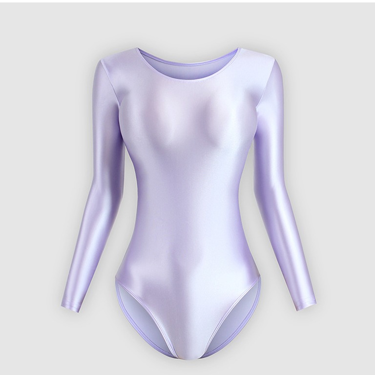 Yoga One-Piece Adult Slim Fit Long Sleeve Artistic Gymnastics Suit Bodysuit Glossy Shaping Ballet Dancewear_desvips.com