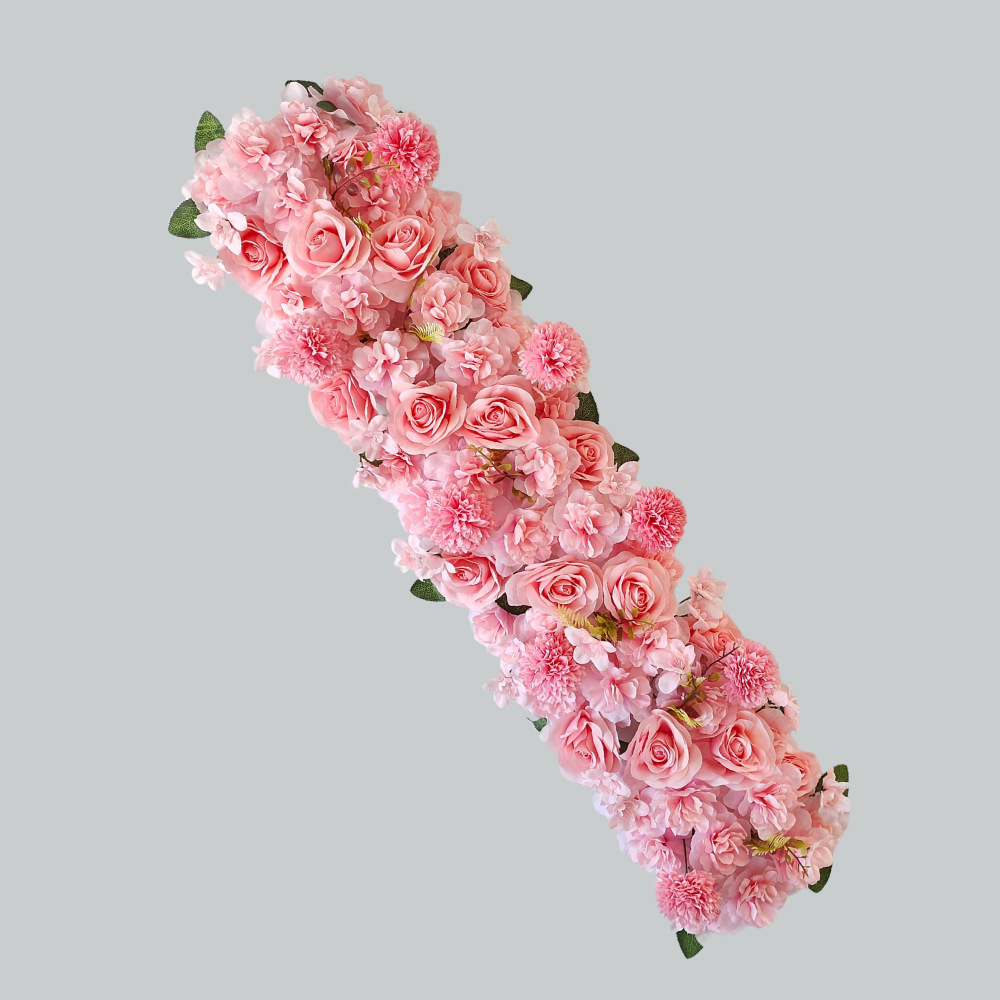 1m hilera de flores artificial hilera de suelo hilera de flores decorativa hilera de flores arco de boda flores decorativas hilera de flores largas hilera de rosas de boda