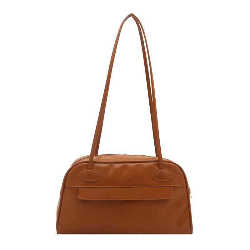 Bolso de bolos portátil con cremallera de múltiples bolsillos de gran capacidad de diseño de nicho para mujer 2025 nuevo bolso de hombro de cercanías para axila