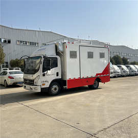 餐车厂家 移动厢式厨房车 可拓展液压包围家政宴席配餐车图片