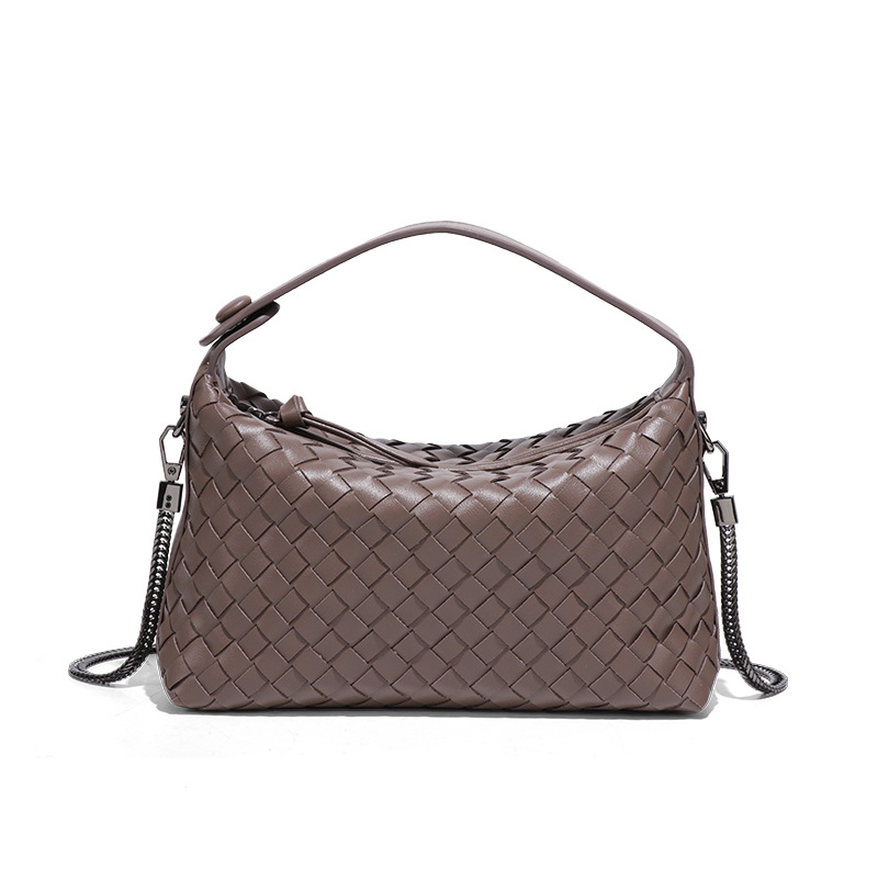 Comercio exterior al por mayor bolso tejido a mano de las mujeres fresco dulce portátil caja de almuerzo bolsa tendencia de la moda todo-fósforo hombro bolsa de mensajero