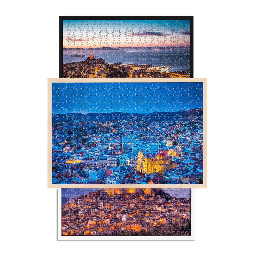 Miles de luces rompecabezas 1000 piezas de madera para niños adultos juguetes 500 piezas 300 piezas al por mayor paisaje entrega de una pieza