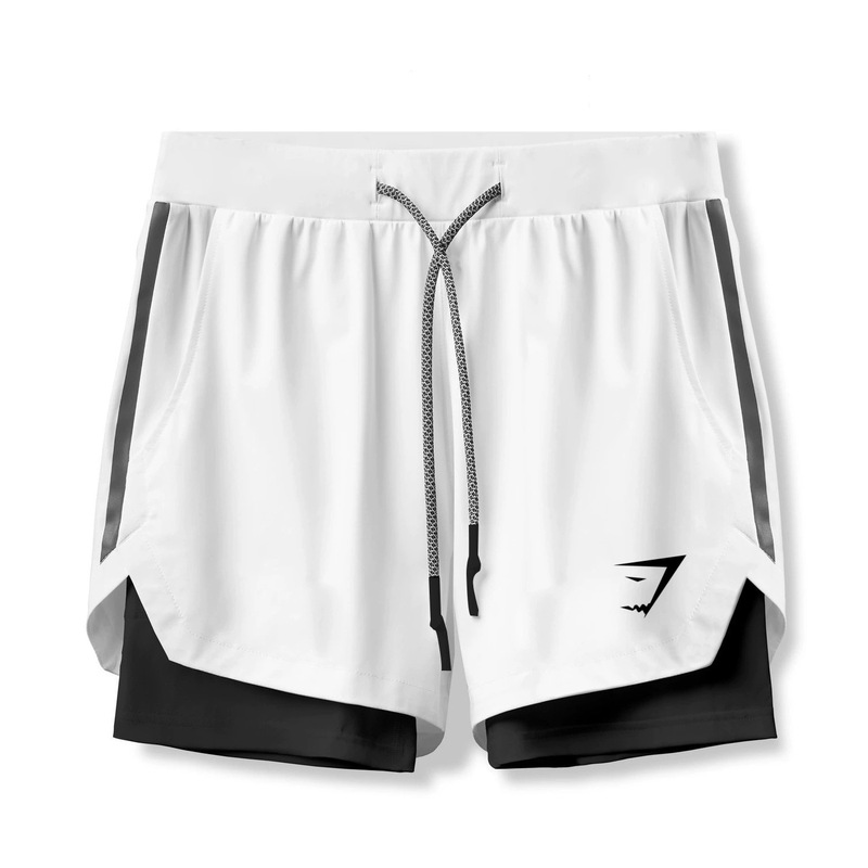 GYMSHARK健身短裤男士夏季跑步运动双层弹力速干短裤外贸跨境批发|undefined